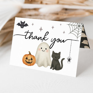 Halloween-Kinderdusche geklappt Danke-Karte Dankeskarte
