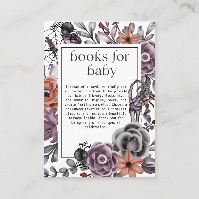 Halloween-Kinderdusche, geschlechtsneutral, Oktobe Begleitkarte (Vorderseite)