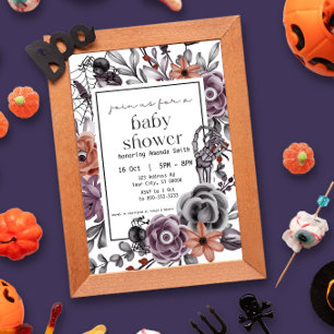 Halloween-Kinderdusche, geschlechtsneutral, Oktobe Einladung