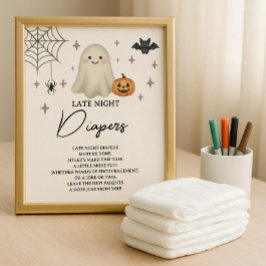 Halloween-Kinderdusche Spätabentaucher Poster