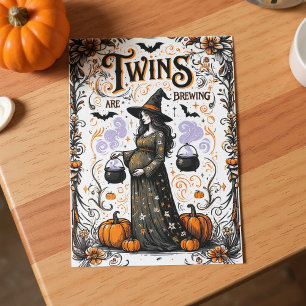 Halloween-Kinderdusche - Zwillinge brauen I Einladung