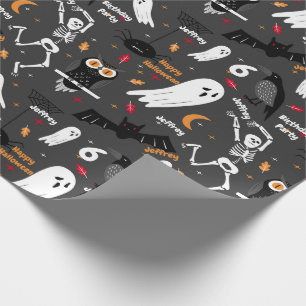 Halloween-Kindergeburtstag Das Zeitalter von 4 Tex Geschenkpapier
