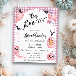 Halloween-Kindergeburtstag Hey Boo rosa Geister
