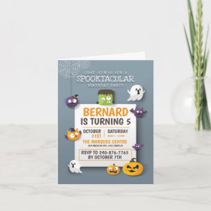 Halloween-Kindergeburtstag-Party: Einladung