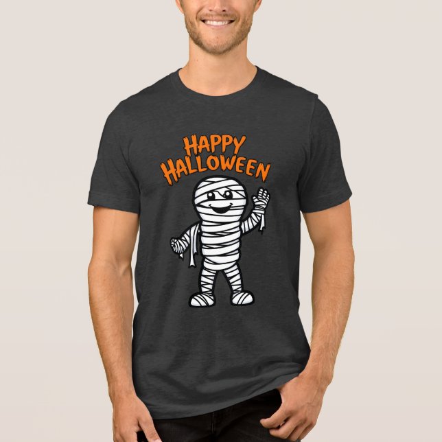 Halloween - Kindermumie Tri-Blend Shirt (Vorderseite)