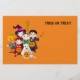 Halloween-Kindertrick oder -Behandlung Flyer