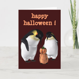 Halloween King Penguins Karte