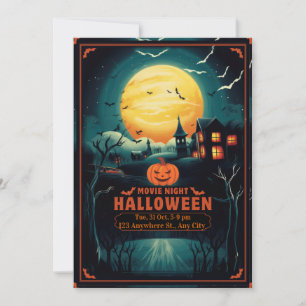 Halloween-Kinoabend-Plakat Save The Date