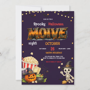 Halloween-Kinonacht-Party-Einladung Gruselig Horro Einladung