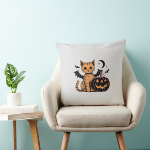 Halloween Kitten Kissen
