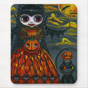 Halloween Kitty Cat Fairy Mousepad