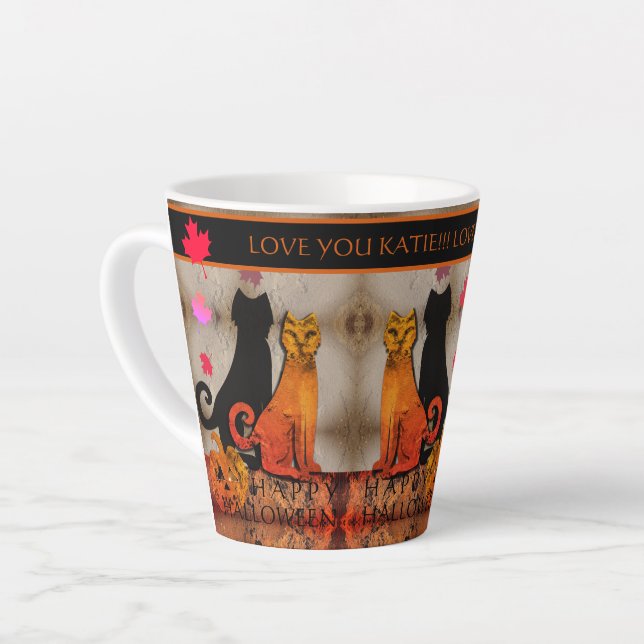Halloween Kitty Cat Milchtasse (Linke Ecke)