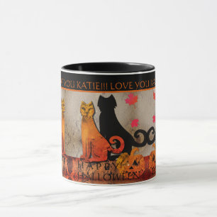 Halloween Kitty Cat Zwei-Tone-Tasse Tasse
