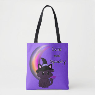 Halloween Kitty & Crescent Moon Niedlich Custom