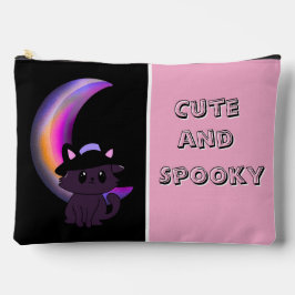 Halloween Kitty & Crescent Moon Niedlich Custom Zubehörtasche