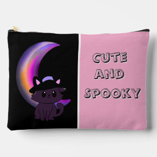 Halloween Kitty & Crescent Moon Niedlich Custom Zubehörtasche