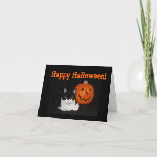 Halloween Kitty Note Card Karte