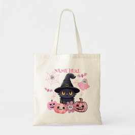 Halloween Kitty Witch Candy Tote Bag Tragetasche