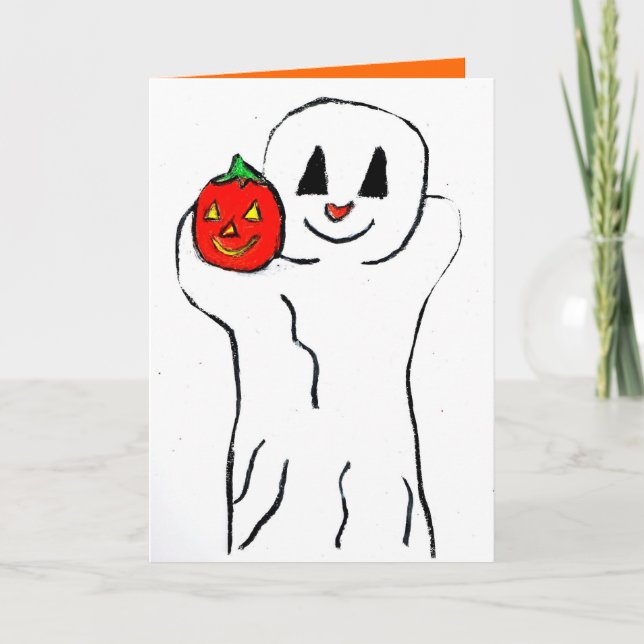 HALLOWEEN KLEINE GHOST-Karte Karte (Vorderseite)