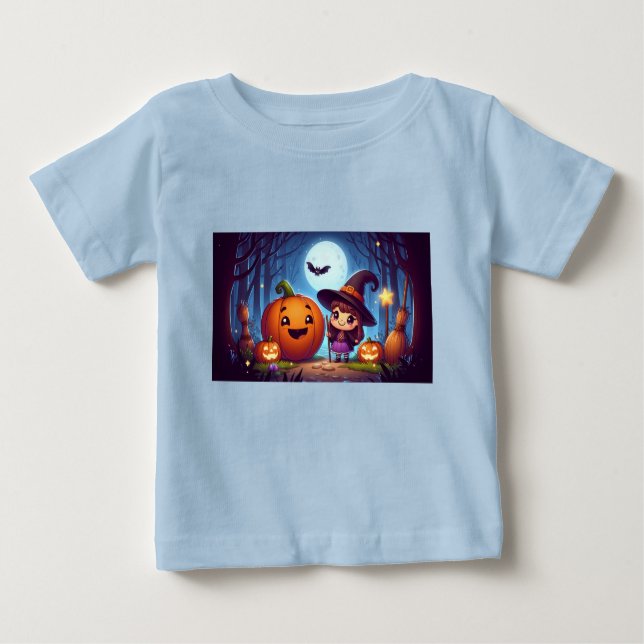 Halloween kleine Hexe Baby T-shirt (Vorderseite)