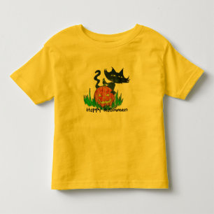 Halloween-Kleinkind-T-Stück Halloween-Miezekatze Kleinkind T-shirt