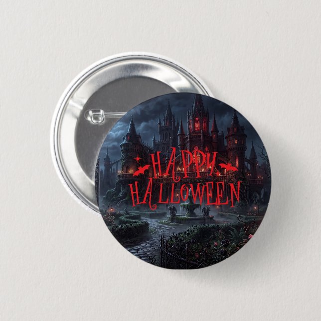 Halloween Knopf Pin Button (Vorne & Hinten)