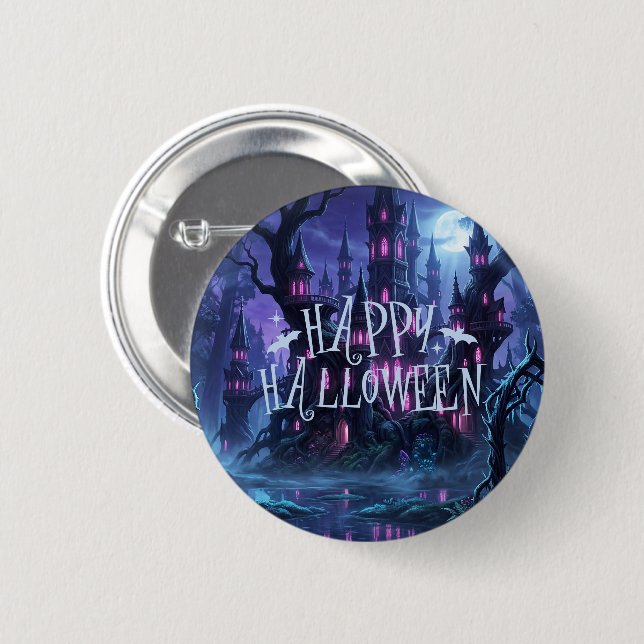 Halloween-Knopfnadel Button (Vorne & Hinten)
