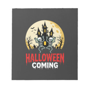 Halloween Kommende Tanzende Skelette Verzaubertes Notizblock