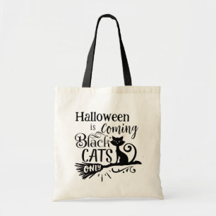 Halloween kommt Black Cats Tote Bag Tragetasche