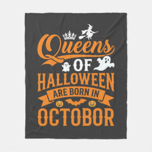 Halloween Königinnen im Oktober geboren Vintage-Ty Fleecedecke