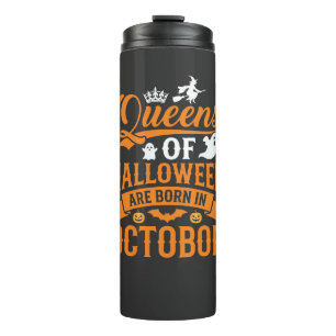 Halloween Königinnen im Oktober geboren Vintage-Ty Thermosbecher