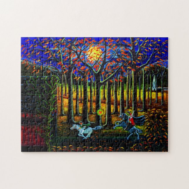 Halloween, kopflos, der Reiter, schläfrig, Puzzle (Horizontal)