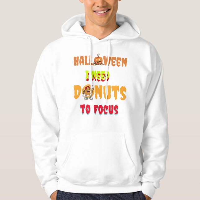 Halloween-Kopie, ich brauche Donuts um mich zu kon Hoodie (Vorderseite)