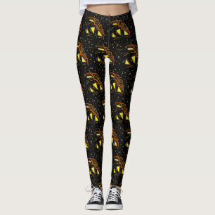 Halloween Kosmischer Kürbis Weltraum Jack OLantern Leggings