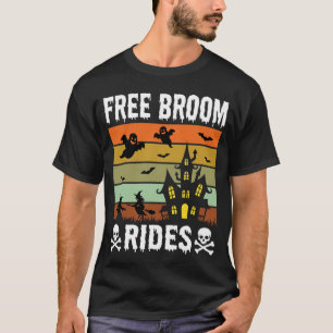 Halloween-Kostenlose Besenfahrten Grusel-Haus-Graf T-Shirt