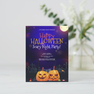 Halloween-Kostenparty, Halloween-Nacht-Terror Postkarte