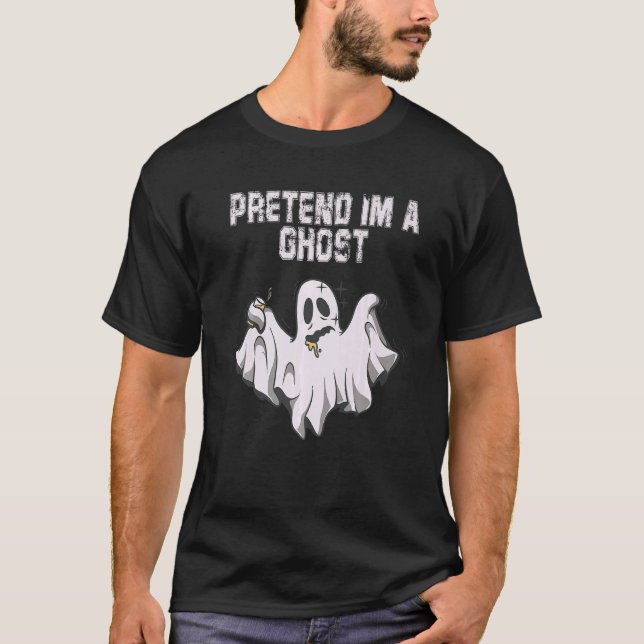 Halloween-Kostüm, als wäre ich ein Geist T-Shirt (Vorderseite)