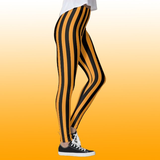 Halloween-Kostüm aus Orange und Schwarz Leggings (Von Creator hochgeladen)