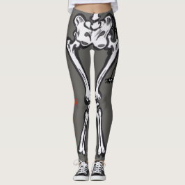Halloween Kostüm Beängstigend Skelettkust. Legieru Leggings
