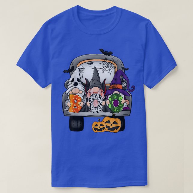 Halloween Kostüm Boo Funny Gnomes mit LKW und T-Shirt (Design vorne)