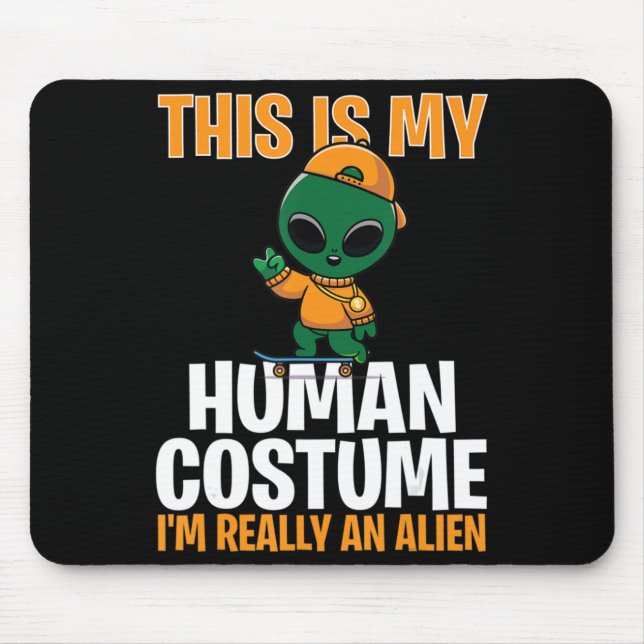 Halloween-Kostüm Das ist mein menschliches Kostüm, Mousepad (Vorne)