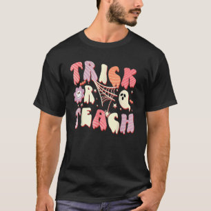 Halloween-Kostüm des Vintagen Trick oder Lehrers T-Shirt