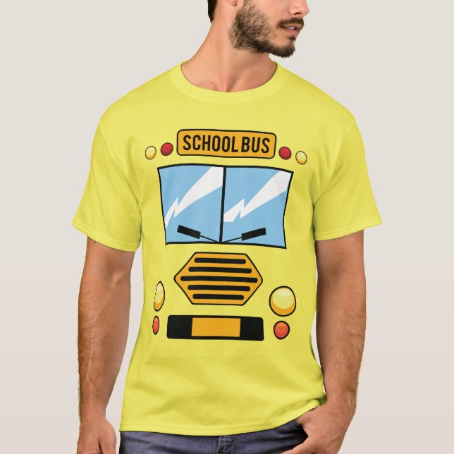 Halloween-Kostüm für das Schulbusfahrzeug T-Shirt (Vorderseite)