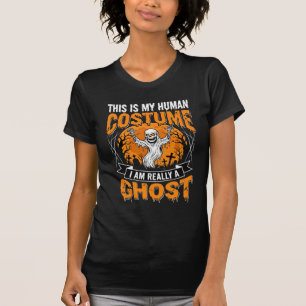 Halloween-Kostüm für Menschen Skelett-Geister-Graf T-Shirt