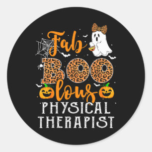 Halloween-Kostüm für Physiotherapeut F Runder Aufkleber