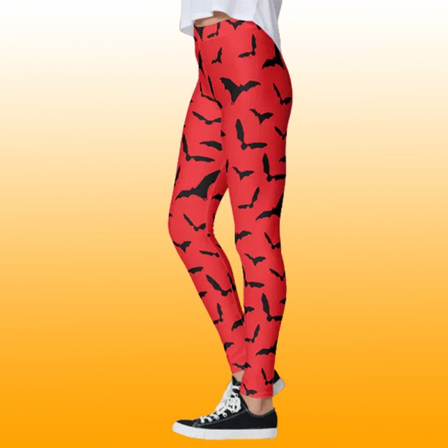 Halloween-Kostüm für Rote und Schwarze Spookken Leggings (Von Creator hochgeladen)