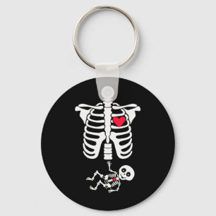 Halloween-Kostüm für schwangere Mama als Skelett Schlüsselanhänger