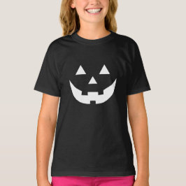 Halloween-Kostüm für Schwarz-weiße Kürbislaterne T-Shirt