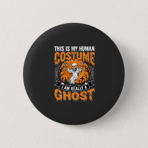 Halloween-Kostüm Geist Skelett Grafik Button