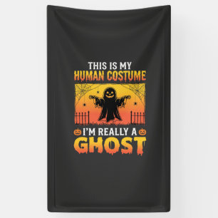 Halloween-Kostüm Geist Vintage Banner